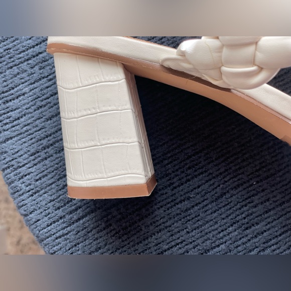 White Braided high heel- worn once - Picture 6 of 7